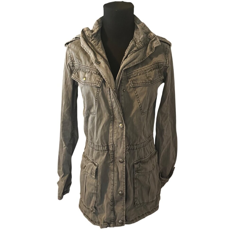 Talula gray hooded snap jacket size XXS